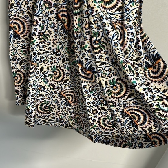 A.L.C. Adelaide Dress Women's NWT 2 V Neck Pockets Long Sleeves Mini Multi Print - Picture 7 of 12